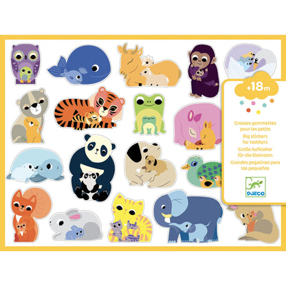 Djeco Big Coloured Stickers Mums And Babies