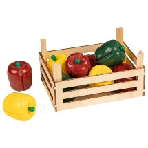 Goki Peppers In Vegetable Crate