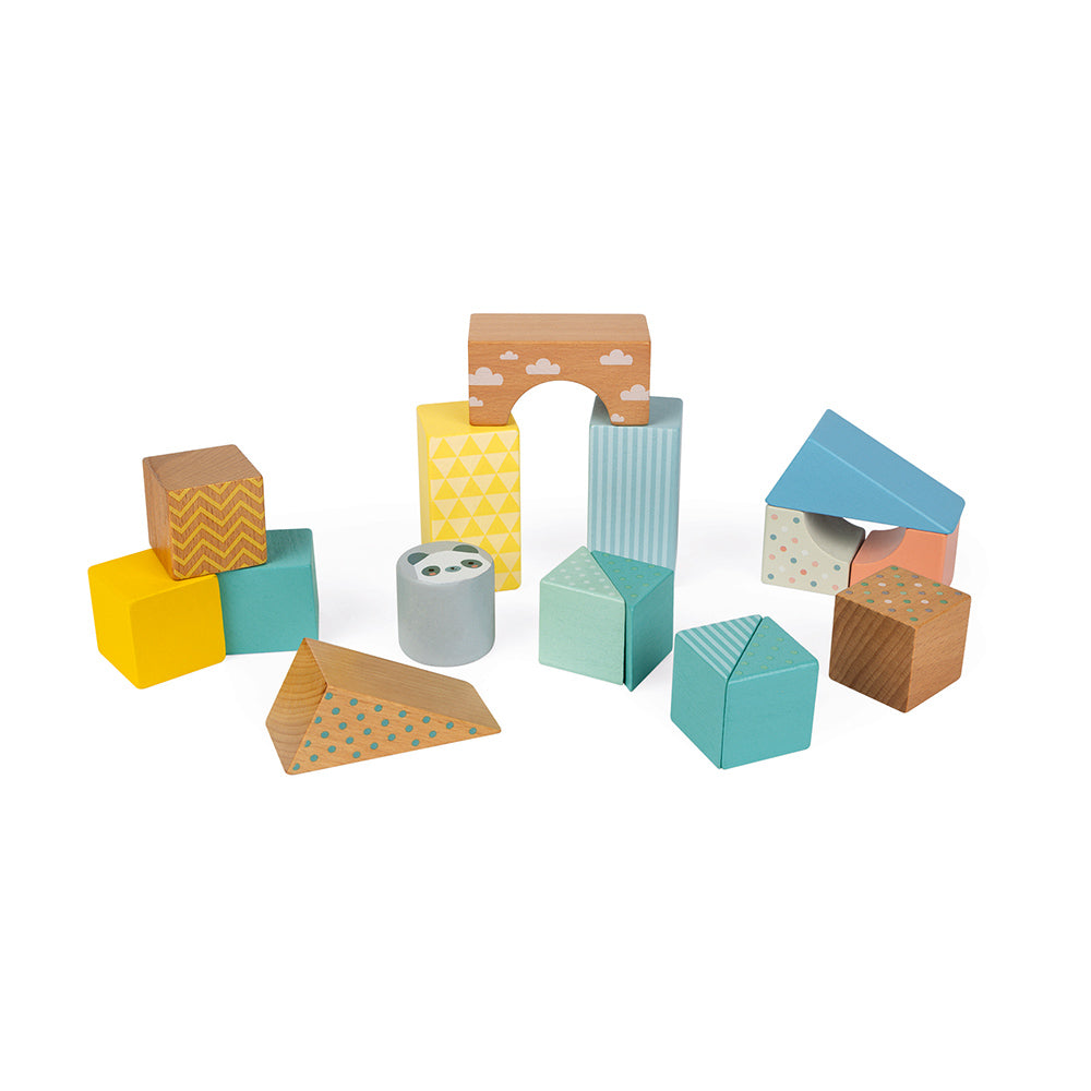 Janod Pure Pull-Along Blocks Cart (D)