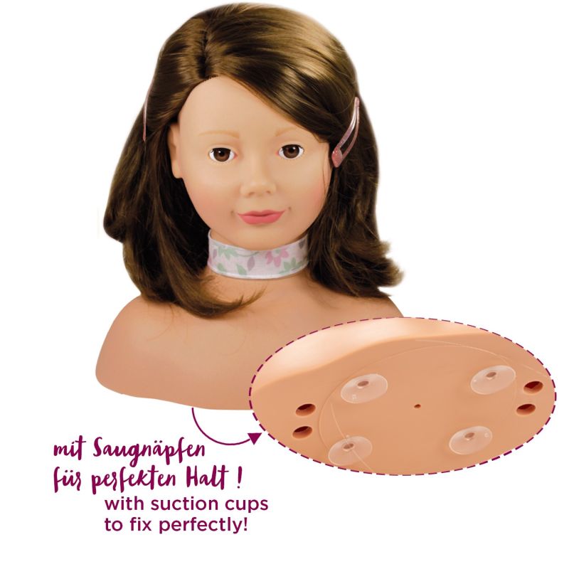 Gotz Dolls Styling Head, Brown Hair