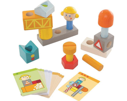 Haba Pegging Game Playing On The Building Site