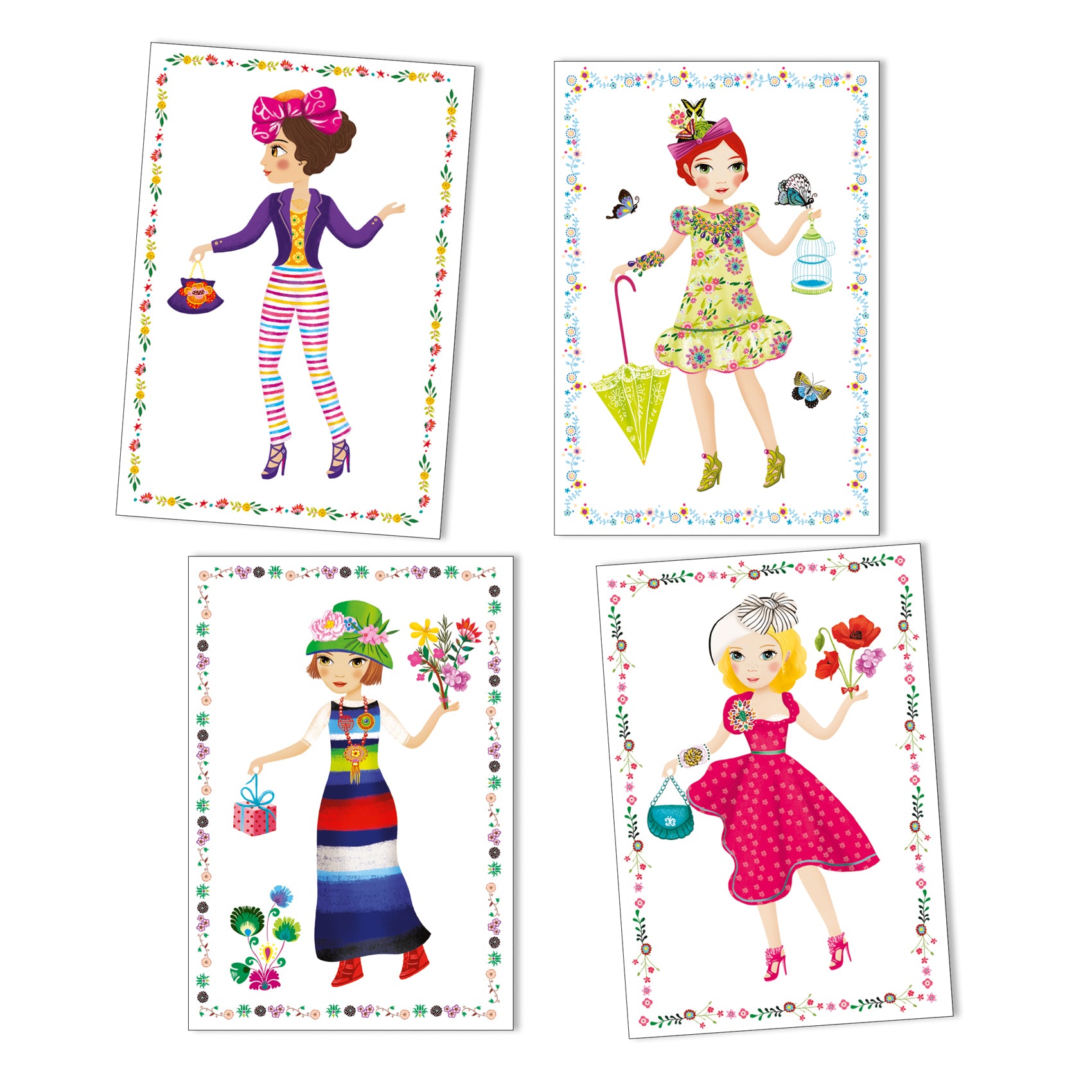 Djeco Massive Fashion Reuseable Stickers & Paperdolls