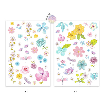 Djeco Fair Flowers Of The Field Temporary Tattoos