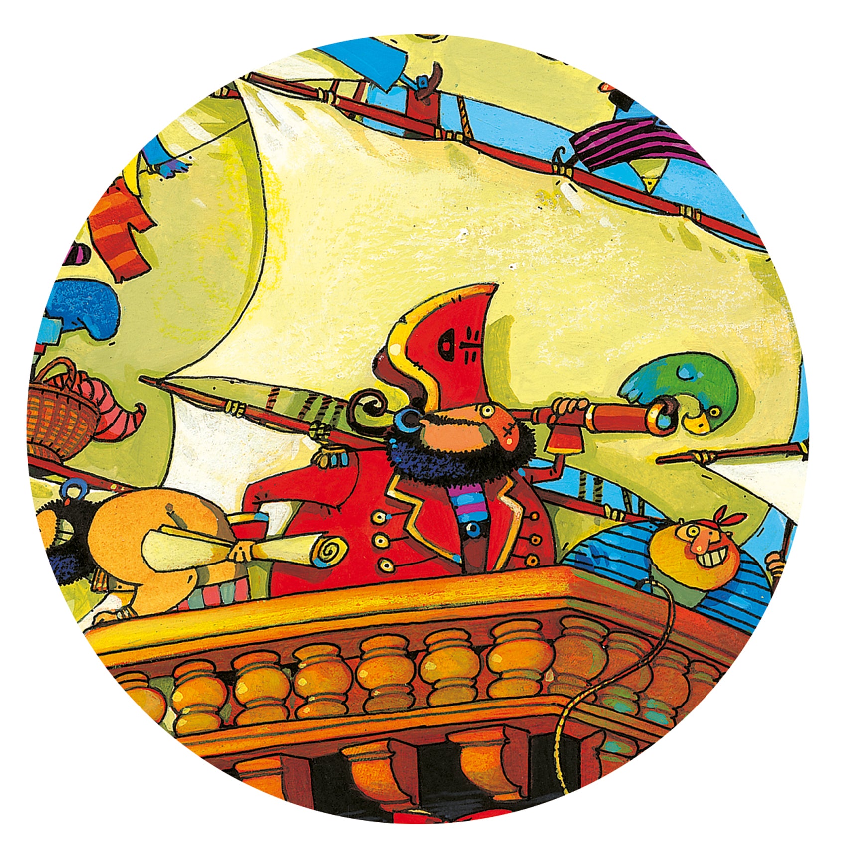 Djeco Barbarossa's Boat - 54 Pcs Silhouette Puzzle