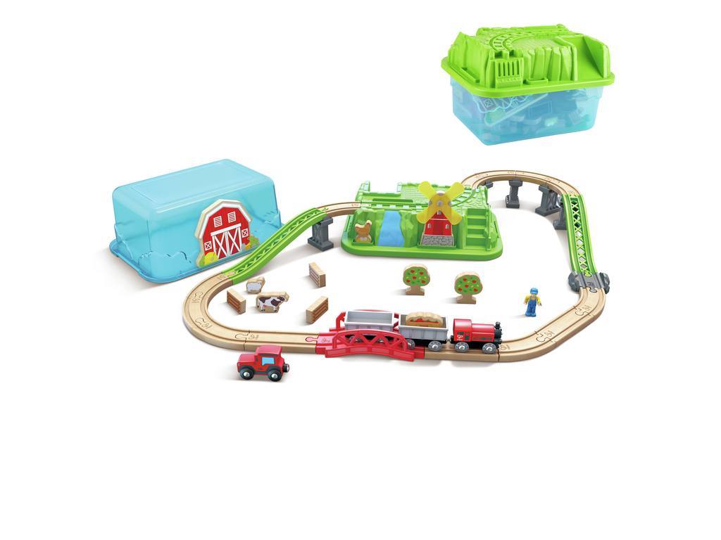 Hape Countryside Train Bucket Set (41 pieces)