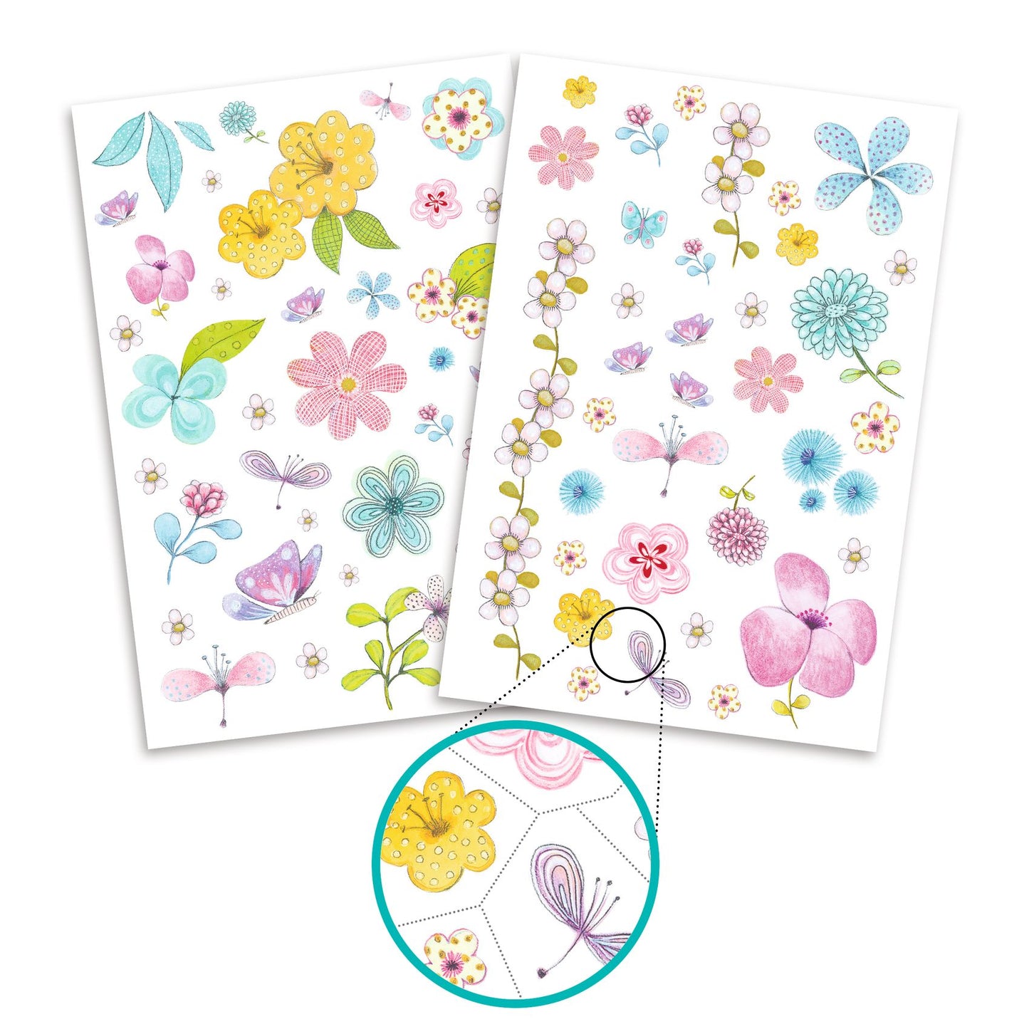 Djeco Fair Flowers Of The Field Temporary Tattoos
