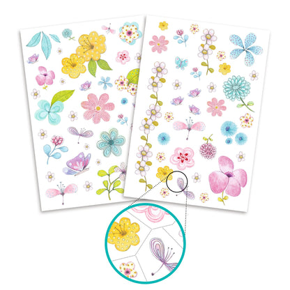 Djeco Fair Flowers Of The Field Temporary Tattoos