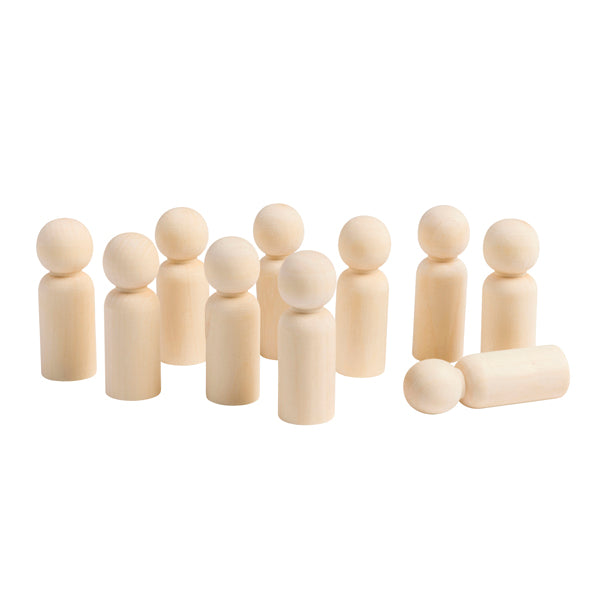 Wood People Medium Set Of 10