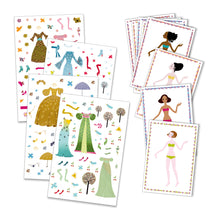 Djeco Dresses Through The Seasons Reuseable Stickers and Paper Dolls