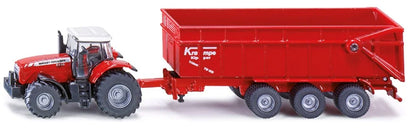 Siku 1:87 Massey Ferguson Tractor W/Krampe Trailer