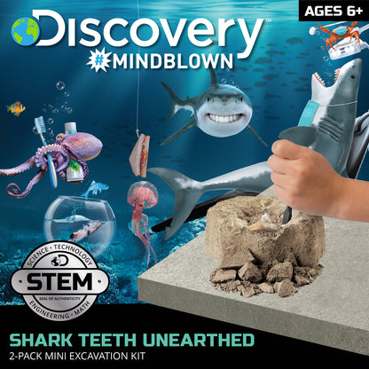 Discovery #MINDBLOWN Toy Excavation Kit Mini Shark Tooth 2pc