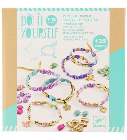 Djeco DIY Paper Beads And Bracelets Stylish And Golden