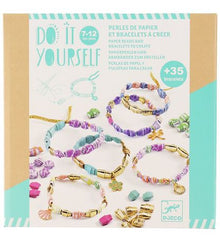 Djeco DIY Paper Beads And Bracelets Stylish And Golden