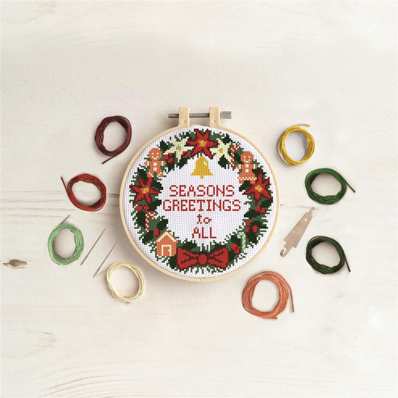 Simply Make Cross Stitch Kit - Christmas Wreath