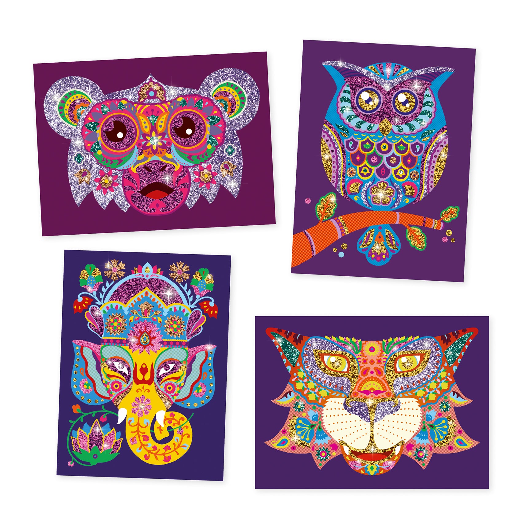 Djeco Glitter Boards Glitter Animals (F)