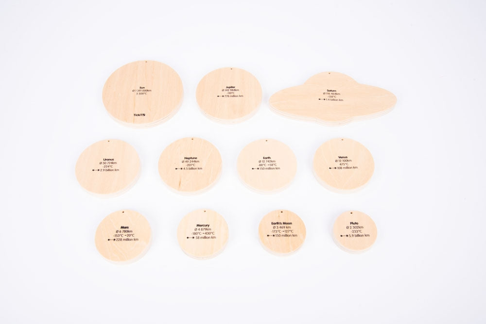 Tickit Wooden Solar System Discs