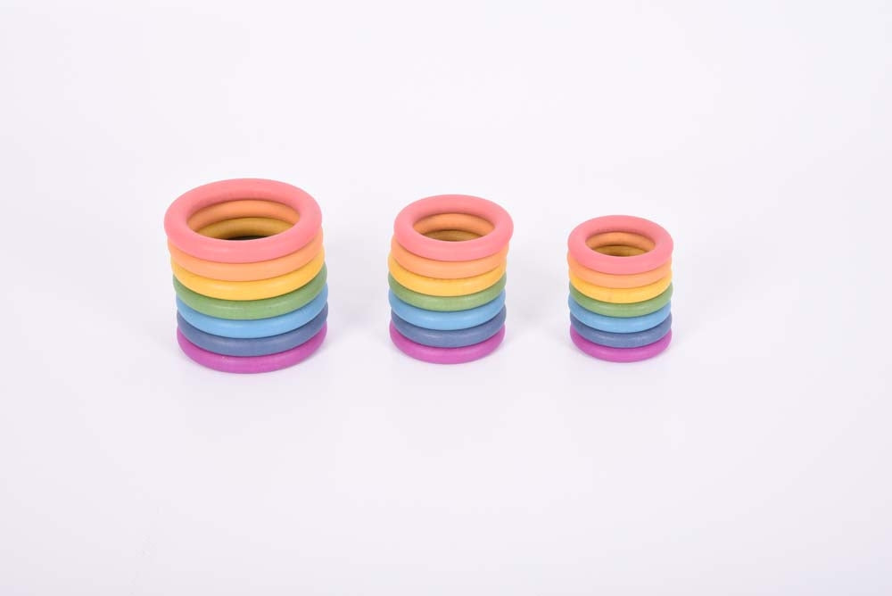 TickiT Rainbow Wooden Rings