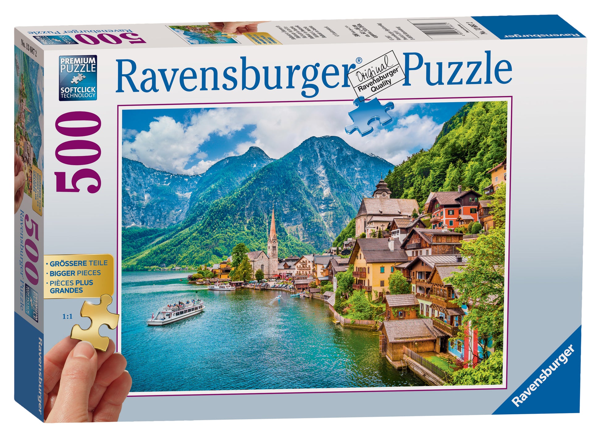 Ravensburger Hallstadt, Austria, Extra Large 500pc Jigsaw Puzzle