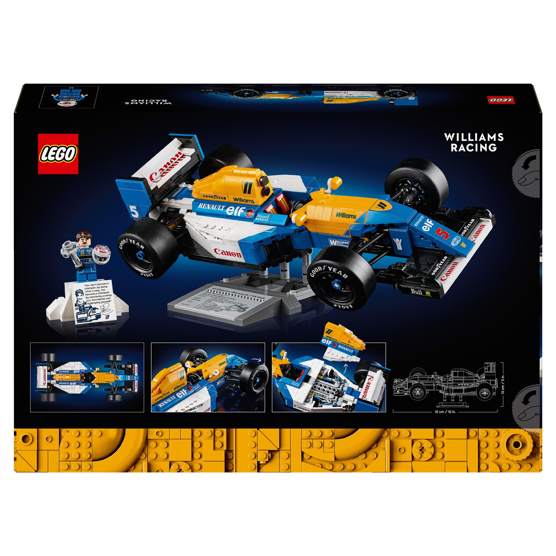 Lego Icons 10353 Williams Racing FW14B & Nigel Mansell