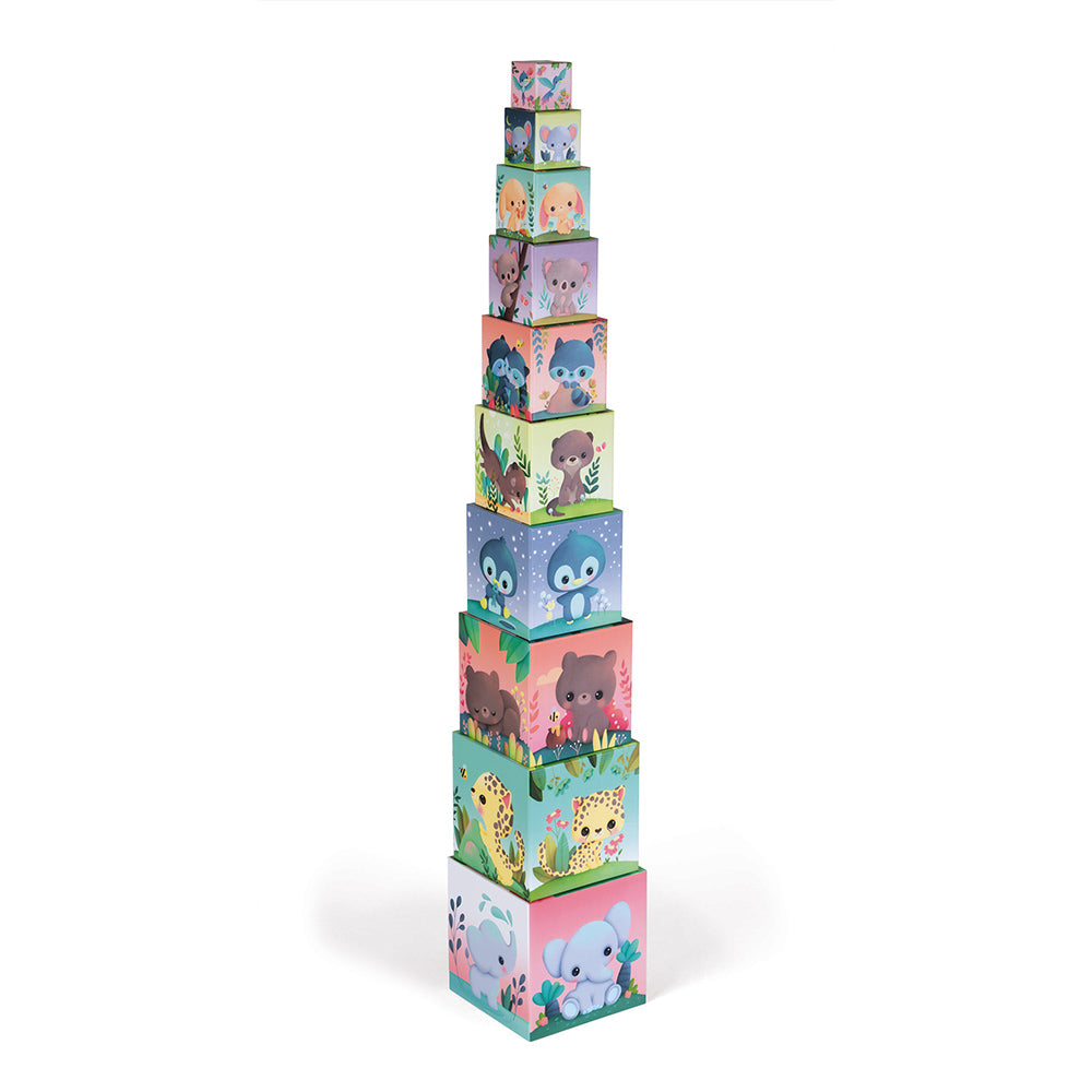 Janod Ultra-Cute Animals Square Pyramid