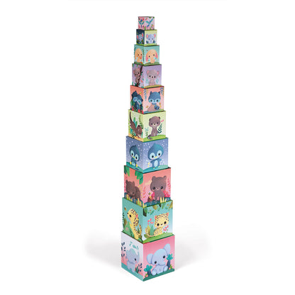 Janod Ultra-Cute Animals Square Pyramid