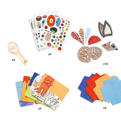 Djeco DIY Animal Balloons Mosaics & Stickers
