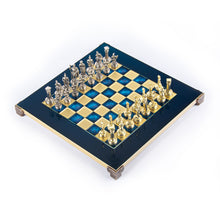 Manopoulos Greek Roman Period Metal Chess Set with Gold/Silver Chessmen And Bron