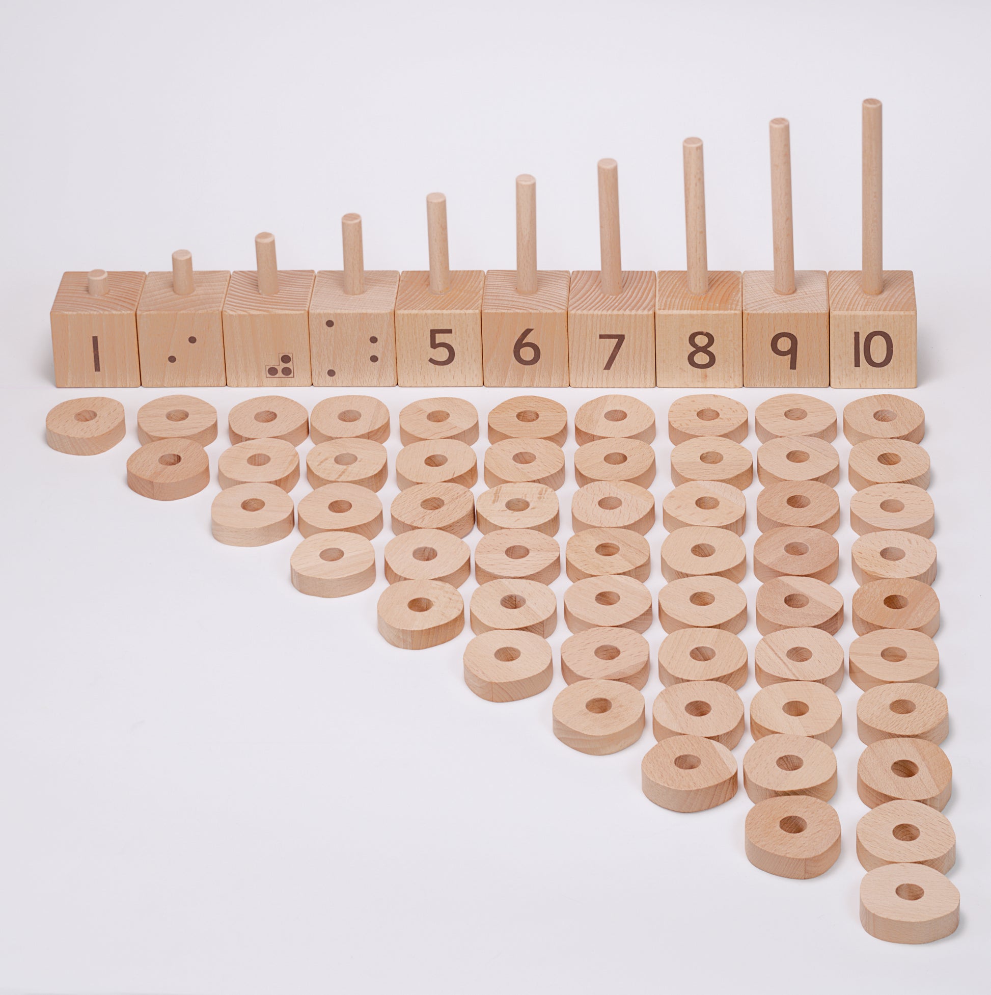 Yellow Door 1-10 Natural Number Stacker