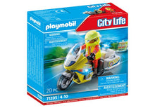 Playmobil 71205 City Life Emergency Motorcycle With Flashing Lights
