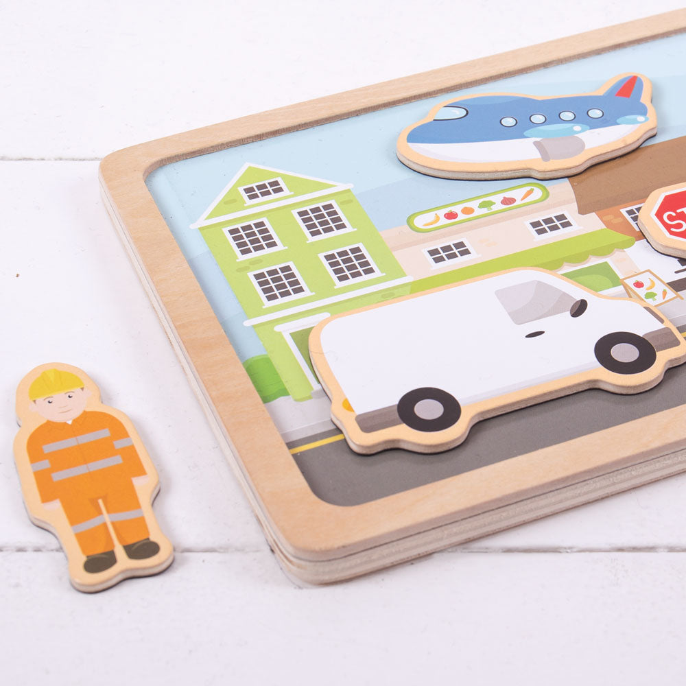 BigJigs Magnetic Board (City)