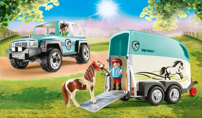 Playmobil 70511 Country Pony Farm Car with Pony Trailer
