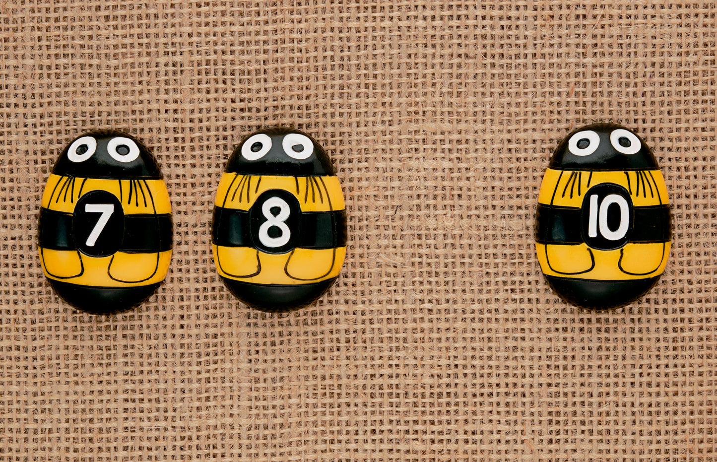 Yellow Door Honey Bee Number Stones