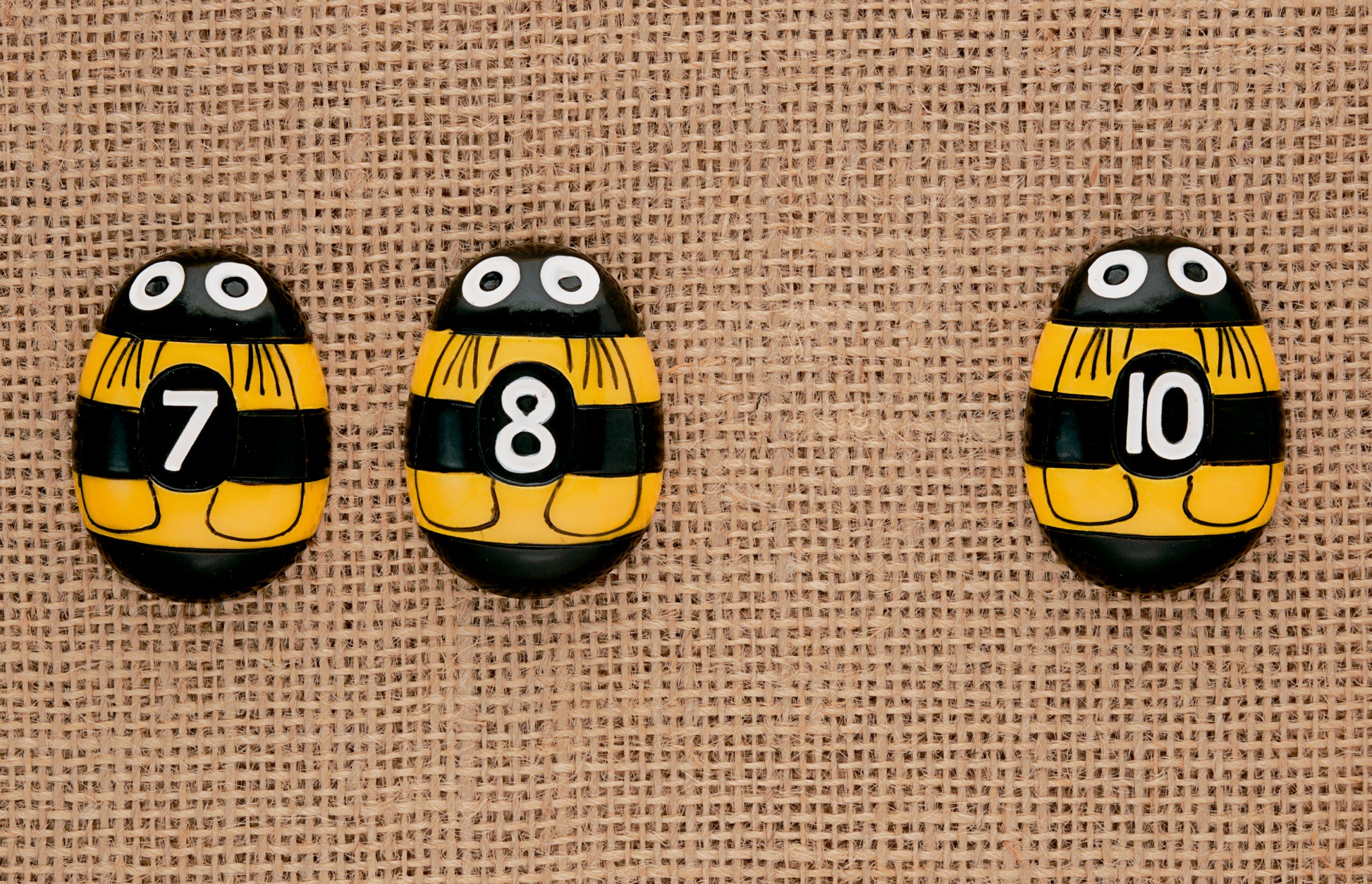 Yellow Door Honey Bee Number Stones