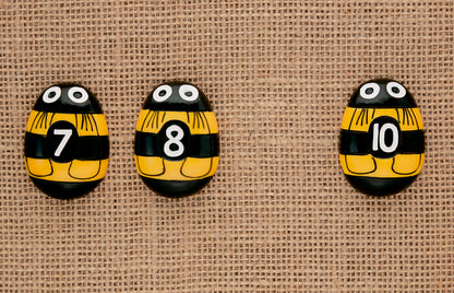 Yellow Door Honey Bee Number Stones