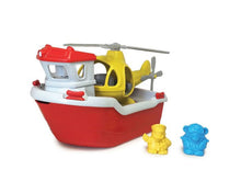 Green Toys Rescue Boat with Helicopter