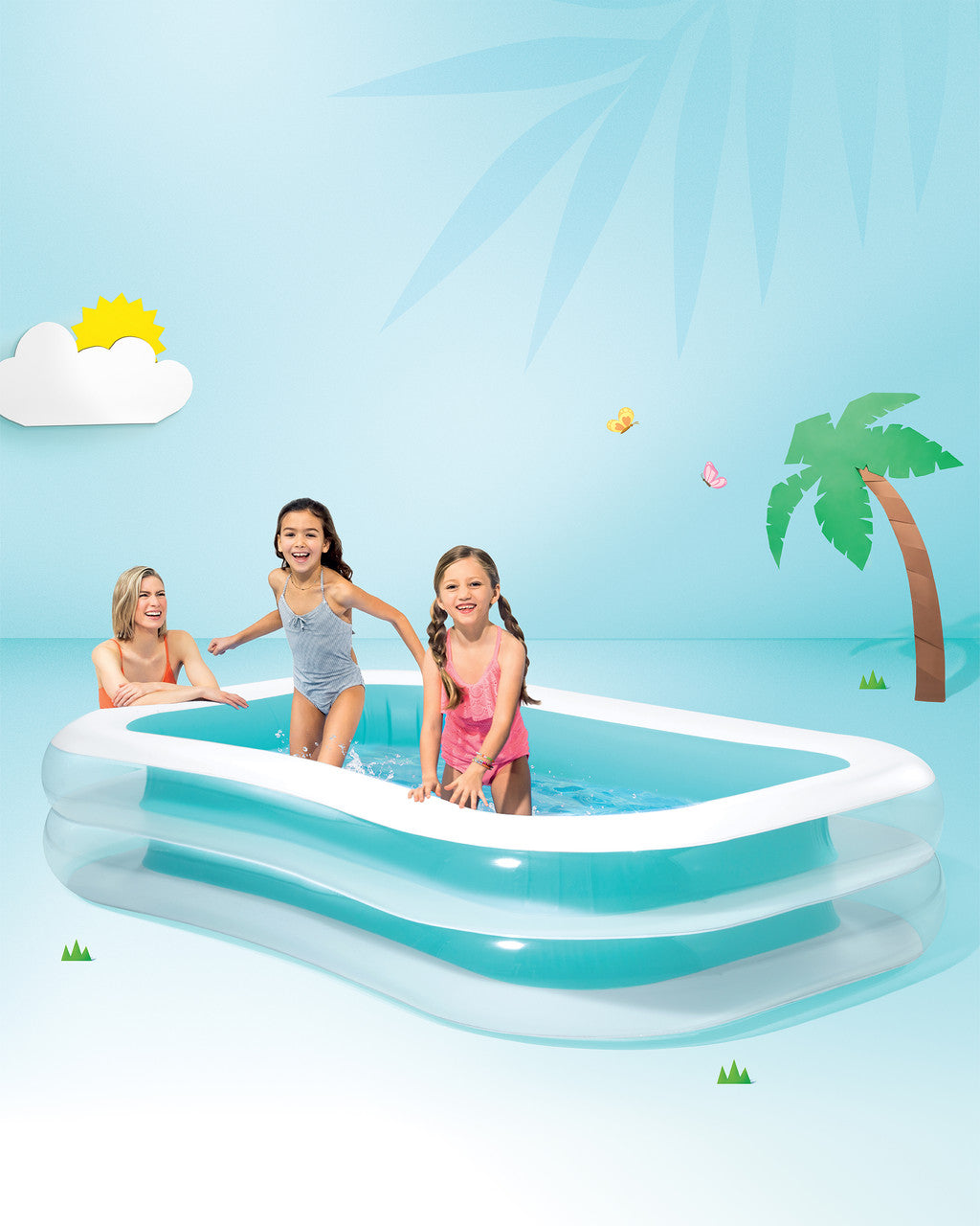 Intex 103"X69"X22" 2-Ring Family Pool