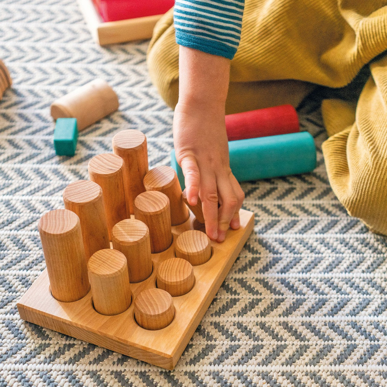 Grimms Stacking Game Small Natural Rollers