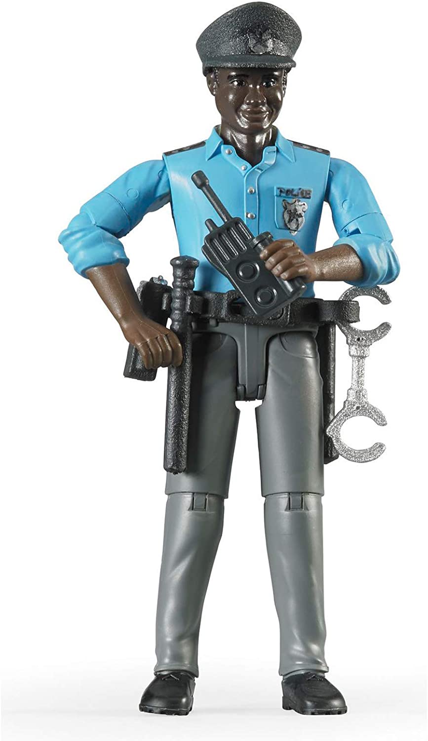 Bruder * Policeman, Dark Skin, Accessories