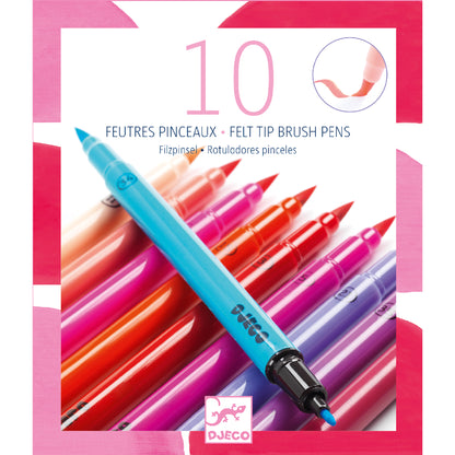 Djeco 10 Felt Brushes - Sweet