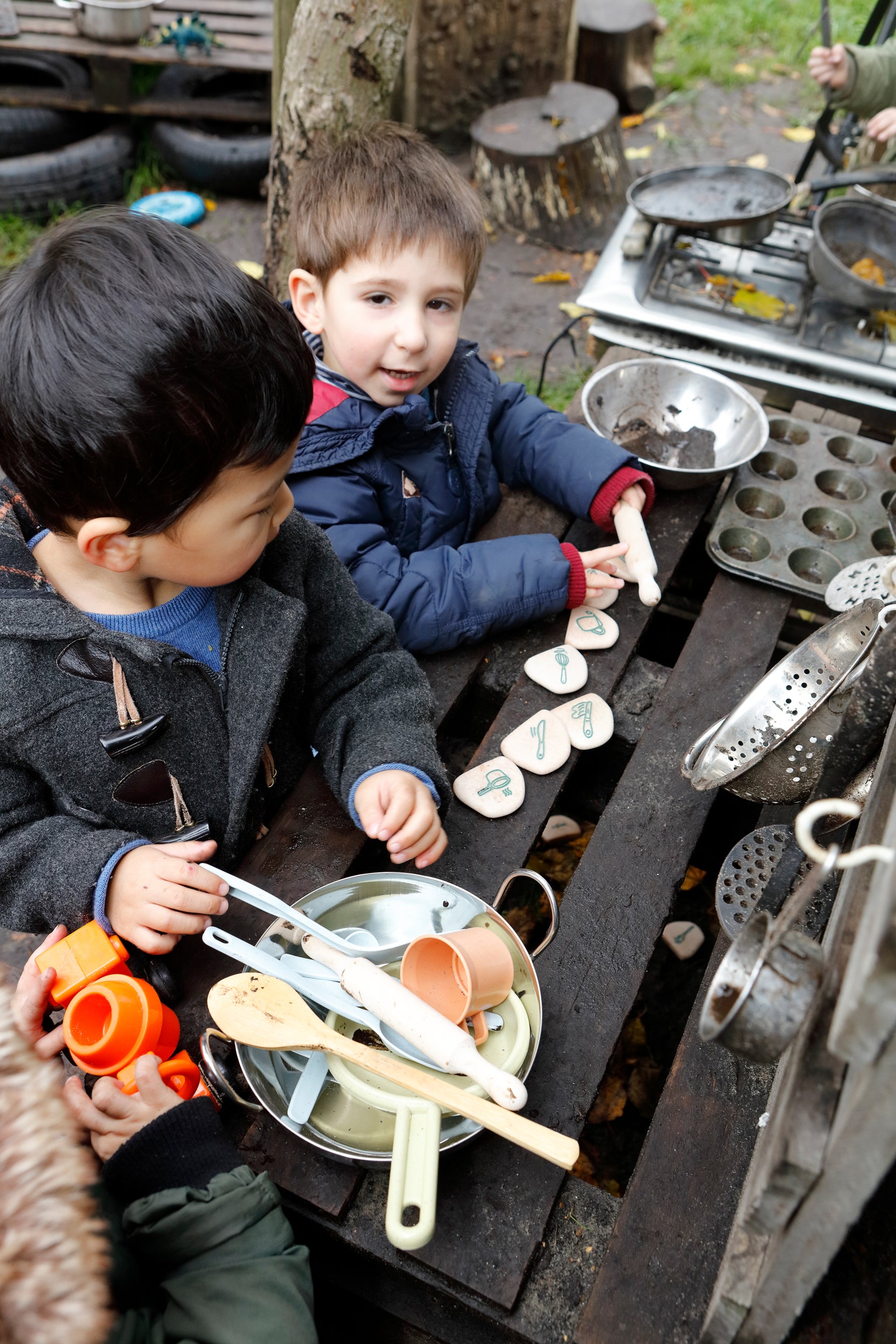 Yellow Door Mud Kitchen Process Stones
