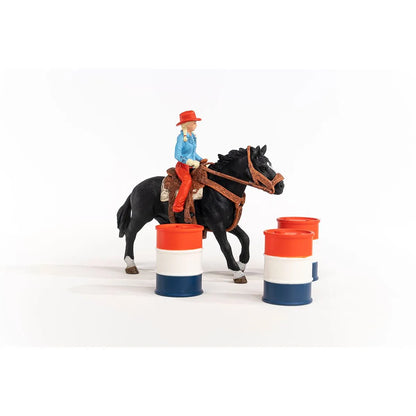 Schleich Cowgirl Barrel Racing Fun