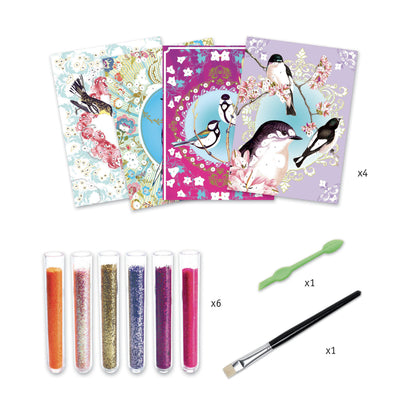 Djeco Glitter Boards Glitter Birds