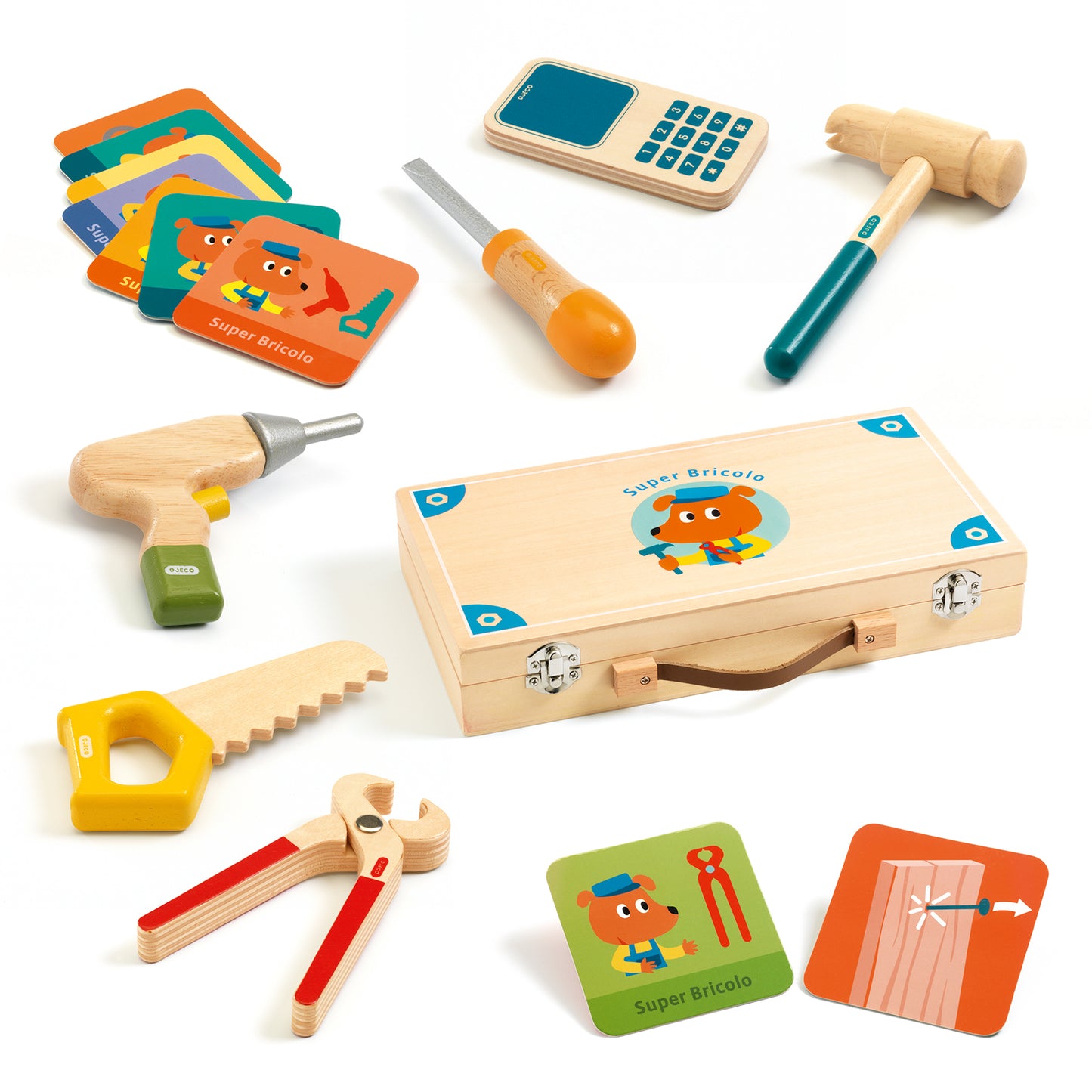 Djeco Super Bricolo Wooden Toolbox