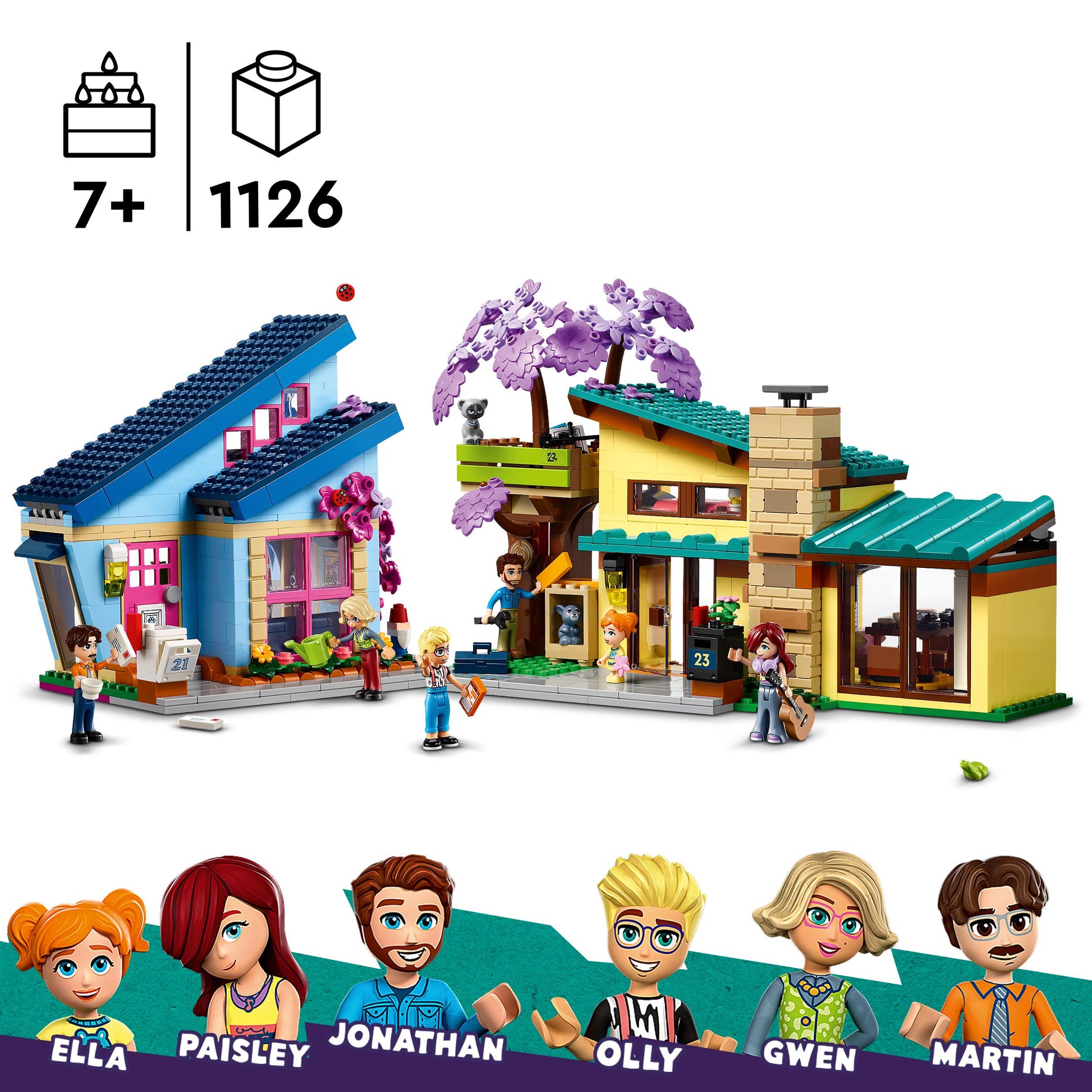 Lego Friends 42620 Olly and Paisley's Family Houses