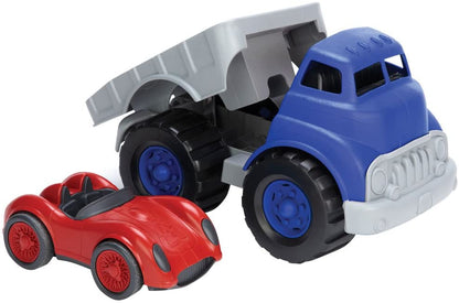 Green Toys Flatbed Truck and Race Car