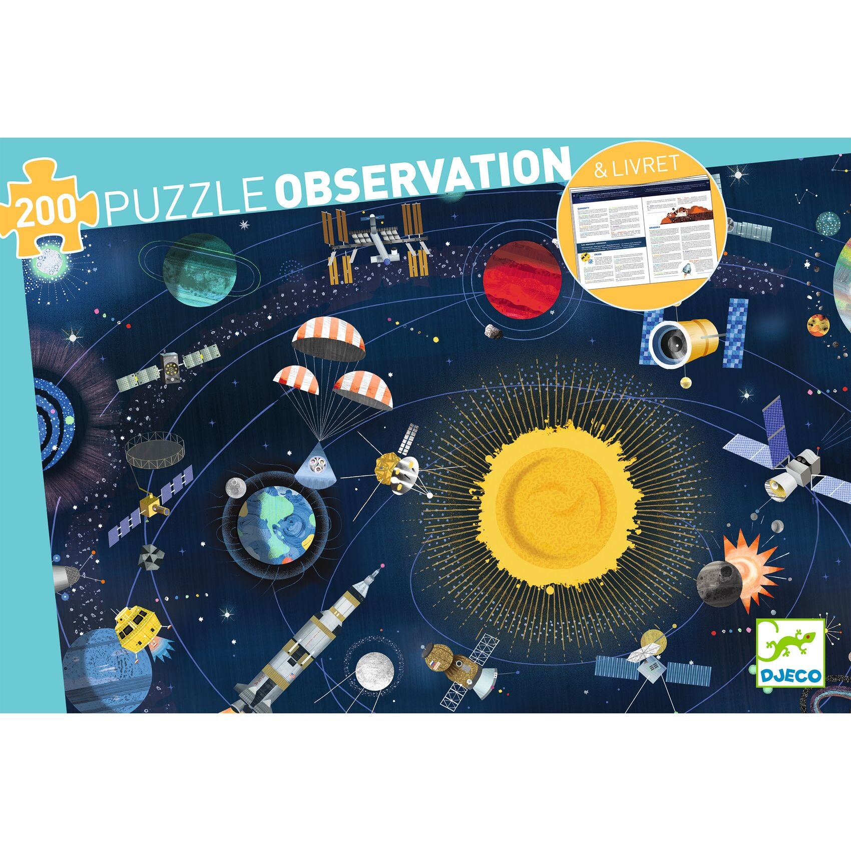 Djeco The space 200 Pce Observation Puzzle