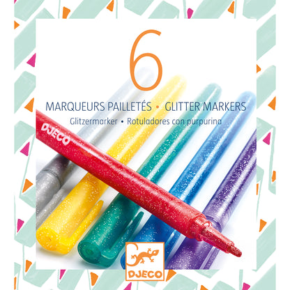 Djeco 6 Glitter Markers