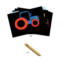 Djeco Learning About Vehicles Scratch Cards