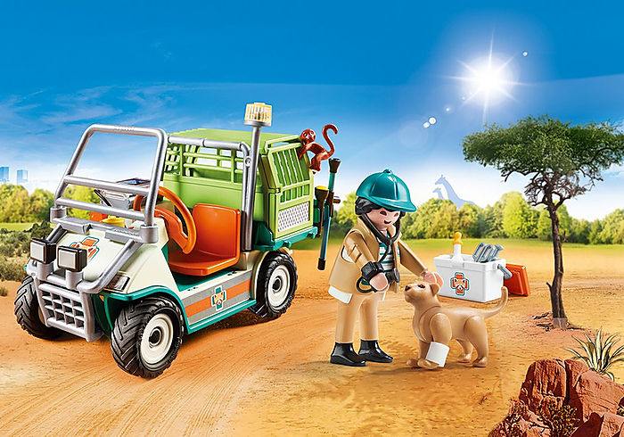 Playmobil 70346 Family Fun Zoo Vet with Medical Cart