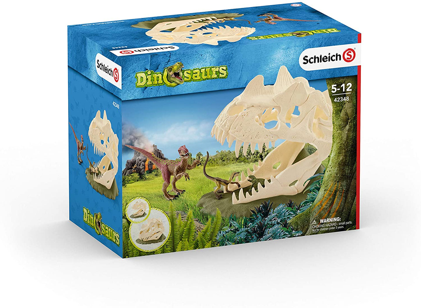 Schleich Large Skull Trap With Velociraptor